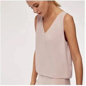 Aritzia Babaton Pink Tank Blouse Top